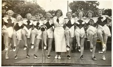 Vintage Real Photo Postcard - Showgirls on Outdoor Stage