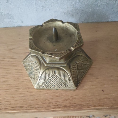 Vintage brass pricket - brass,
