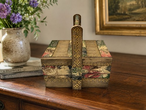 Hand painted wooden - painted, sewing