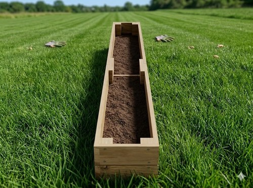Rustic wooden raised - wooden, garden
