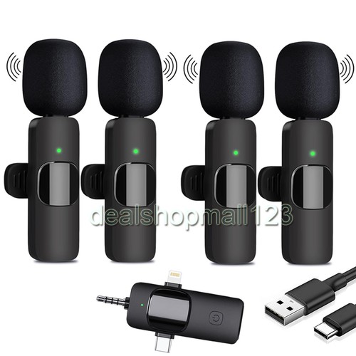 4pcs wireless lavalier lapel - wireless,