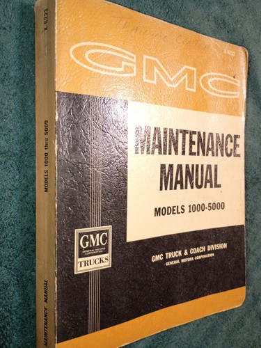 1962 gmc truck shop - gmc, manual