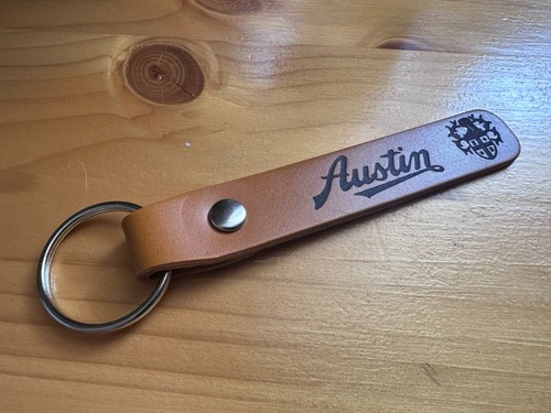 Austin leather key ring brand - leather,
