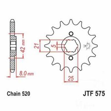 Front Sprocket 15 Tooth Pitch