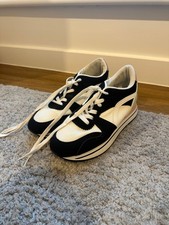 Azarey Black White Rose Trainers