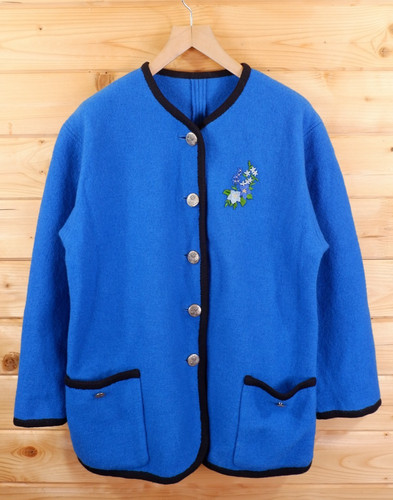 Vintage embroidered wool - embroidered, tirol