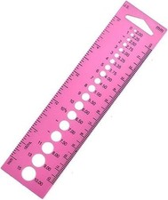 Pink Knitting Needle Gauge
