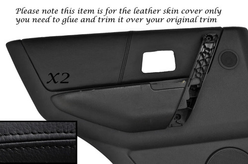 Black stitch rear door card - rear,