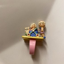 Vintage Polly Pocket 1990 Bluebird POLLY PUSHES A STROLLER RING *COMPLETE* VGC