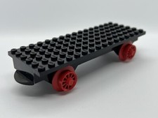 VTG| Lego Old 4.5V Train Carriage Base + Wheels | 16 x 6 Black