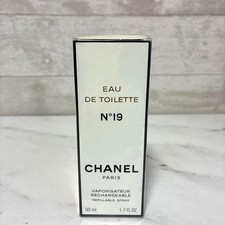 Vintage New Chanel No. 19 Eau De Toilette 50ML 1.7 Refillable Spray Sealed