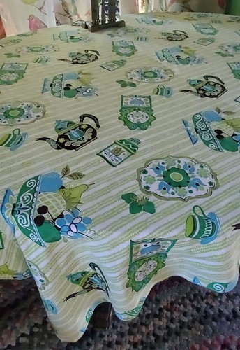 Vintage cotton kitchen fabric - vintage,
