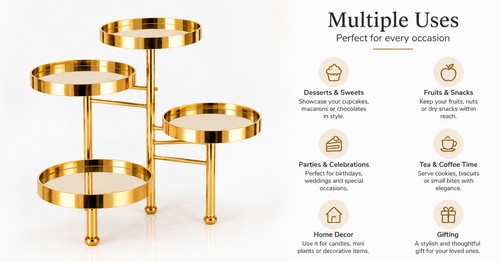 Tiers gold cake stand - tiers,