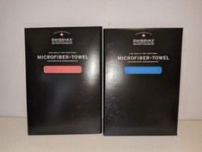 Swissvax Care Care Micro-Absorb Pink & Micro-Polish Blue Microfibre Cloths