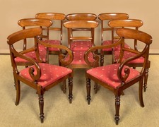 Antique Set of Eight Mahogany Dining Chairs c.1860