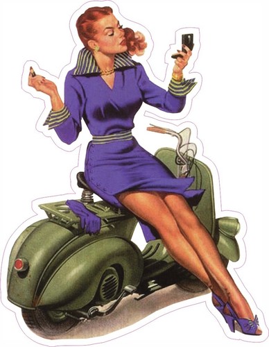 Shaped vinyl sticker retro - shaped,