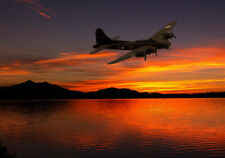 B-17 Flying Fortress Sally B sunset canvas prints various sizes free delivery 