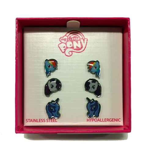 Little pony earrings 3pk - little,