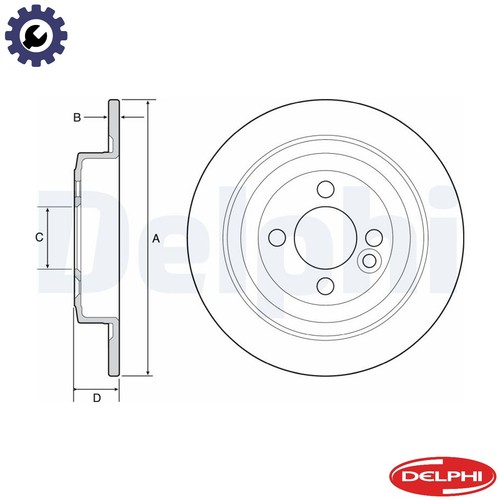 Brake disc bg4560c - disc, for