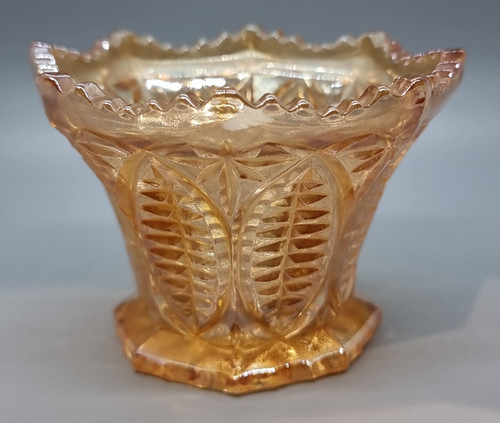 Carnival marigold glass bowl - marigold,