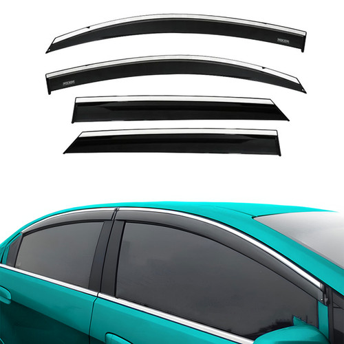 Chrome car wind deflector - chrome,