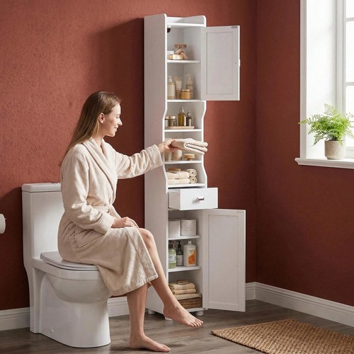 White slim tall - tall, bathroom