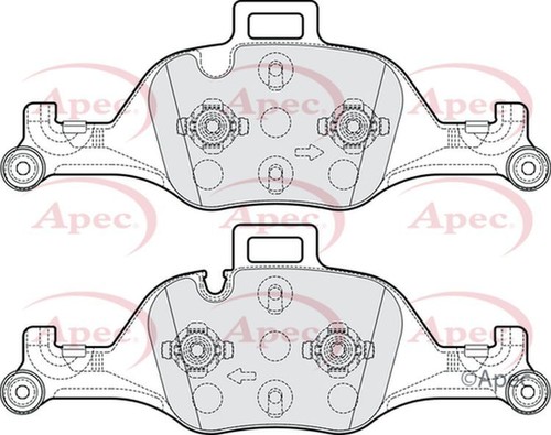 Apec brake pads front - pads,