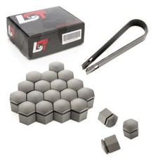 20X Wheel Nut Caps Set Gray 19