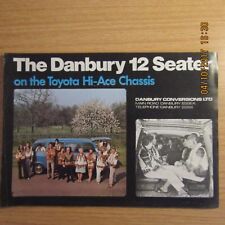 DANBURY TOYOTA HI-ACE MINIBUS BUS 2 Sided Car Sales Brochure Leaflet 1970s