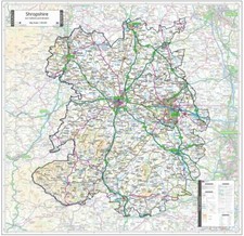 SHROPSHIRE COUNTY WALL MAP