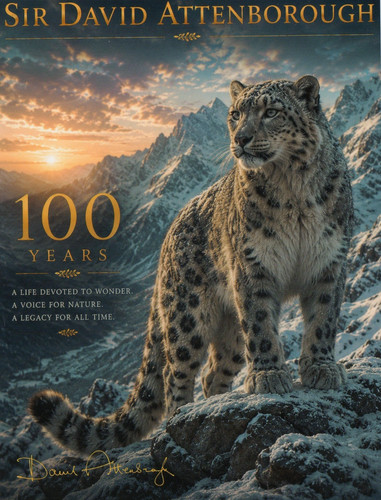 David attenborough signed 100 - david,