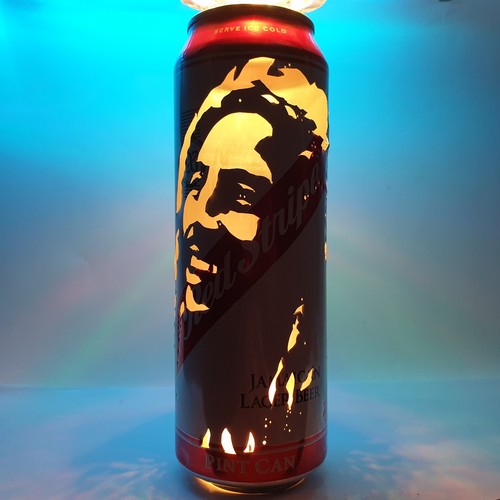 Bob marley beer can lantern - bob,