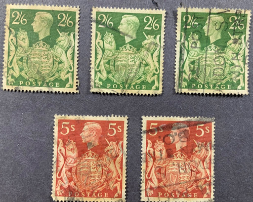 Old british stamps high - 5,