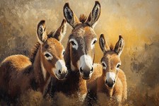 Donkey animal canvas picture - canvas,