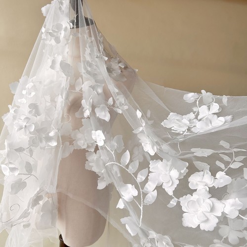 Large flower lace tulle - flower, fabric
