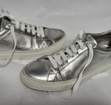 GIVENCHY Silver Leather GENUINE VGC Sneakers Trainers Shoes + Bags  EU40 UK7 VGC
