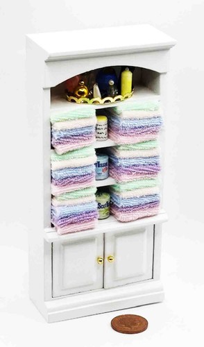 Dolls house bathroom cupboard - dolls,
