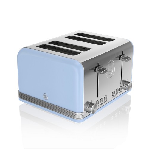 Swan slice retro - slice, blue