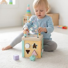 Wooden Activity Cube Toddler