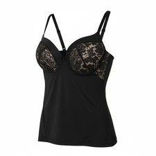 Maidenform 38D Black Lace Body Shaper Camisole Top – Alluring Romantic Lingerie