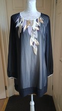 TED BAKER BLACK LONG SLEEVE OCCASION/PARTY  DRESS,  TED BAKER SIZE 5 EXC. COND.