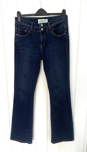 High waist bootcut blue denim - bootcut,