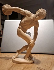 Vintage Discobolus of Myron Discus Thrower Greek Figure Statue 