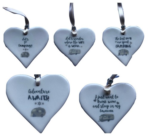 Caravan ceramic heart - ceramic,