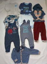 BABY BOYS 6-9 MONTHS  CLOTHING DUNGAREES OUTFITS L/S- TOPS HOODIE EX-CONDITION 