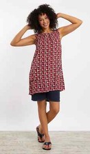 Weird Fish Radical Red Navy Pink Buoy Float Print Juhi Tunic Top Dress Size 12