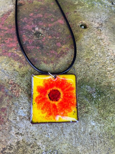 Handmade kiln fired - , enamelled