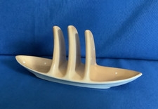 Royal Winton ~ Grimwades Toast Rack, Polka Dot dark peach ~ Sailing boat design.