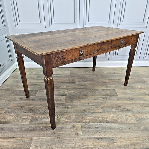 Antique oak farmhouse table - antique,