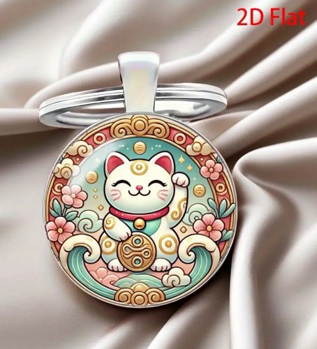 Beautiful lucky cat round - beautiful,